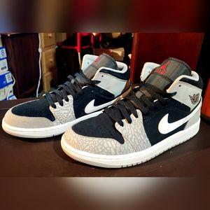 Gray & Black Snakeskin Jordan 1s